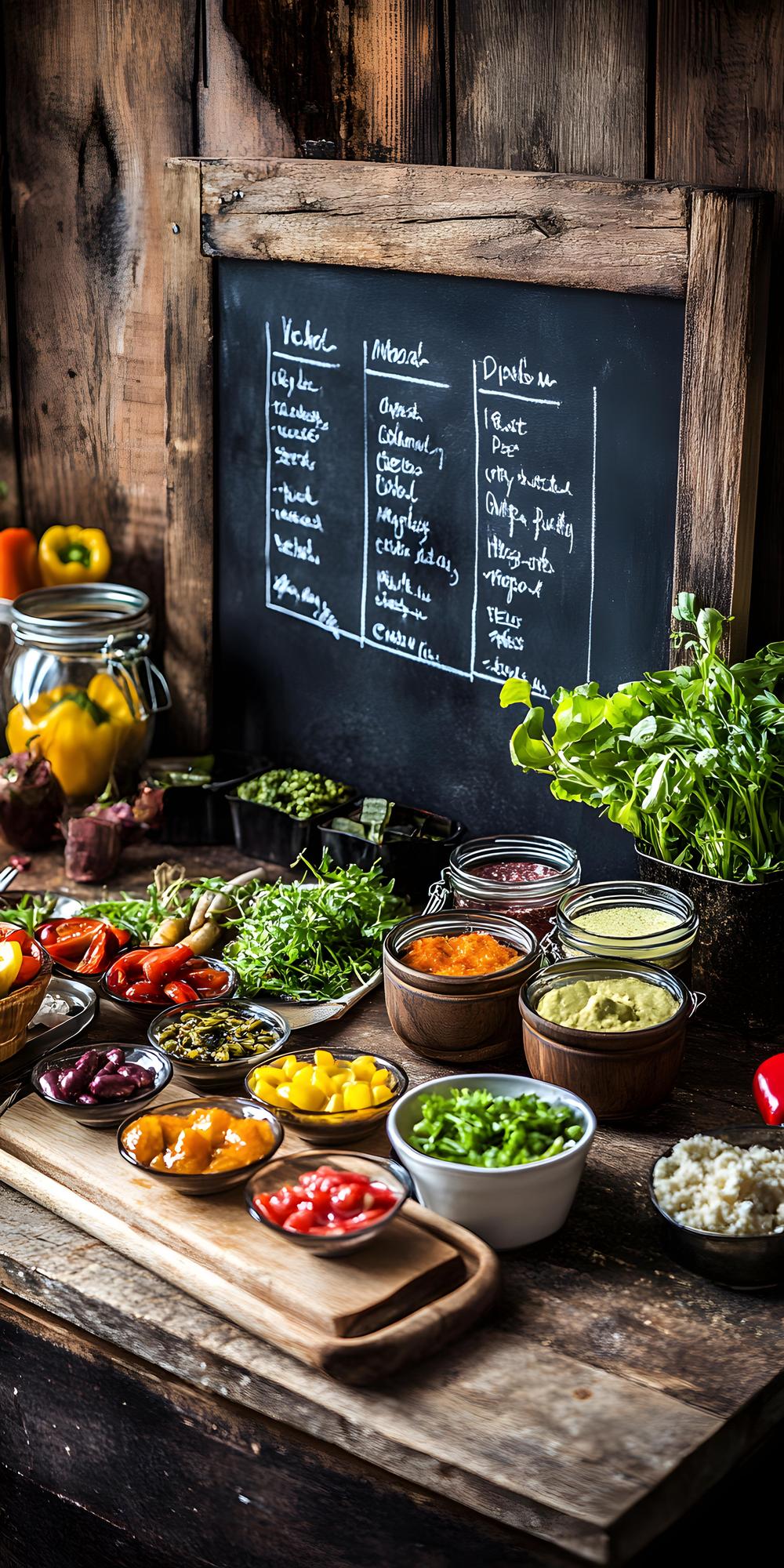 tablica z planem menu